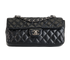 East West Single Flap, £4,100, Handbags, Black, Leather, Front view